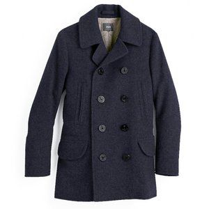 J. Crew Men's Navy Dock Wool Peacoat, size L - NWT